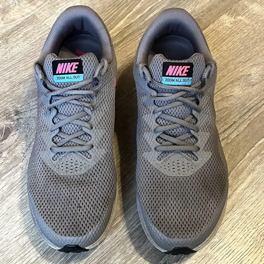 Nike Zoom All Out 2 Athletic Cross‎ Training Shoes Gray Pink Men 12 UK 11 EU 46